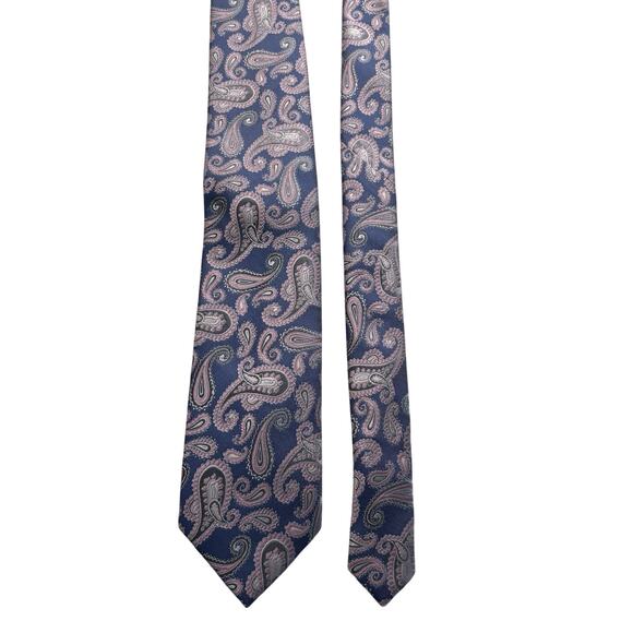 PLATINUM DESIGNS Vintage Polyester Necktie Designer Purple Paisley‎ W3 L52 (238) - Picture 2 of 5